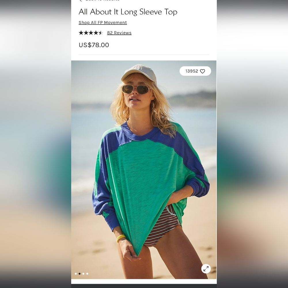 Free People, All about it long sleeve top. Final Price.